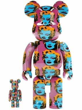 Bearbrick Andy Warhol Marilyn Monroe #2 100% and 400% set